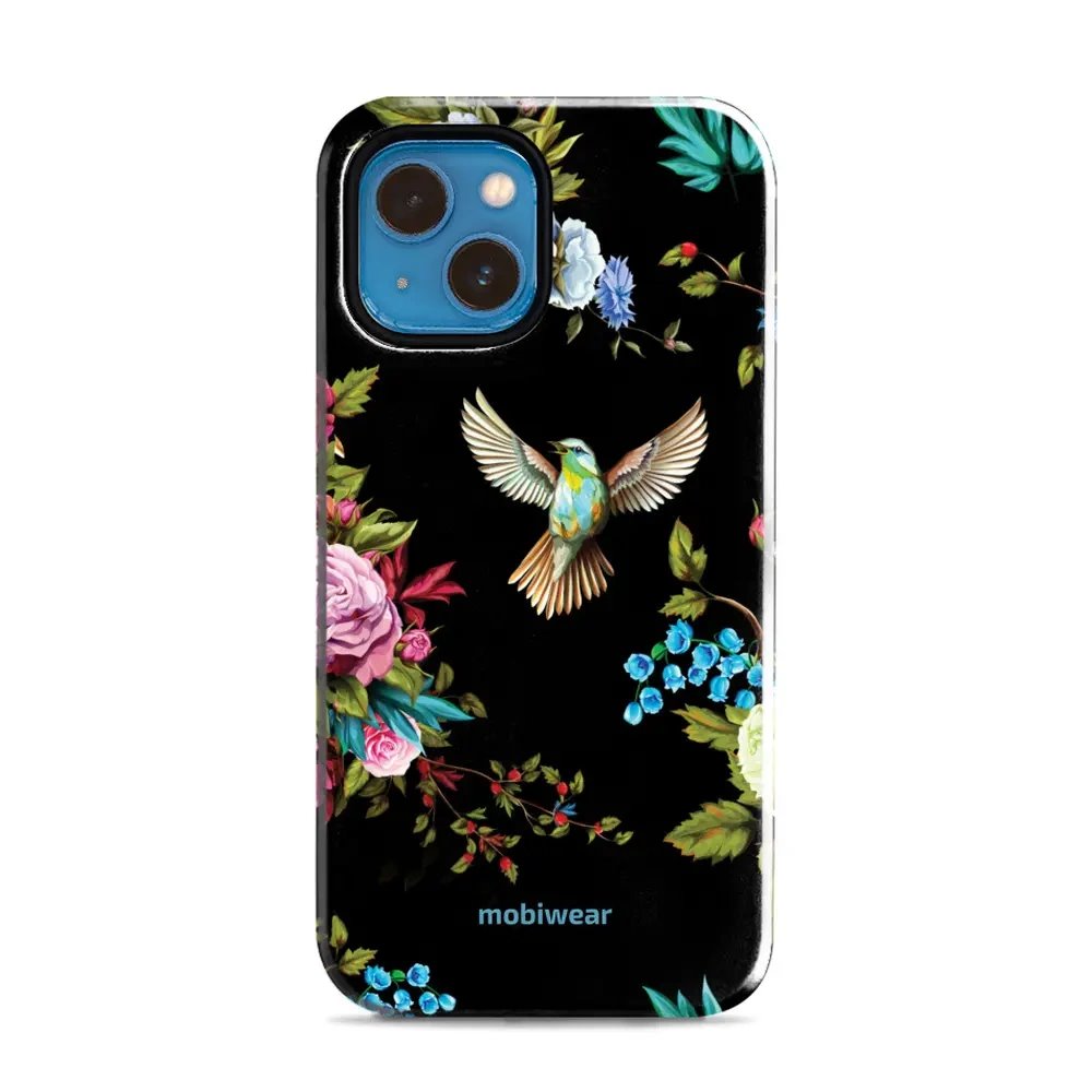 Odolný obal Mobiwear Elite Pro - Apple iPhone 13 Mini - ED09E Ptáček a květy