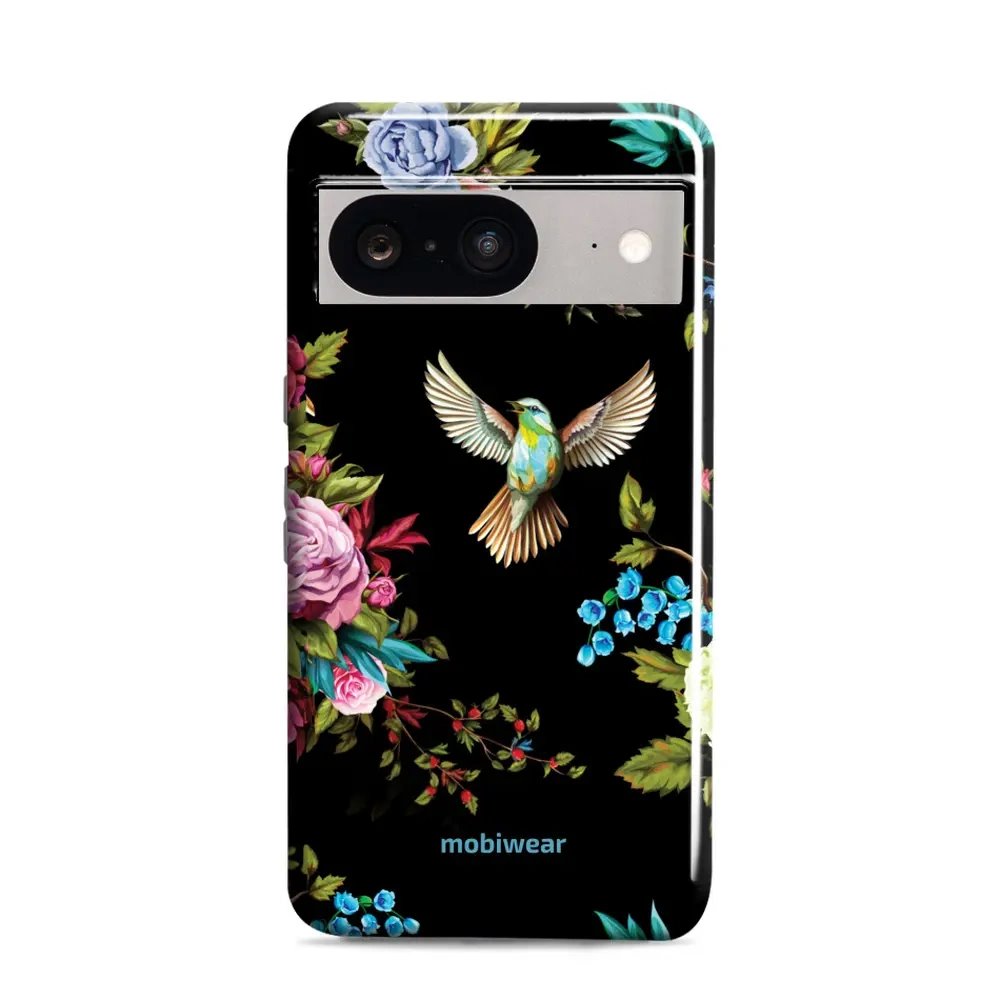 Odolný obal Mobiwear Elite Pro - Google Pixel 8 - ED09E Ptáček a květy