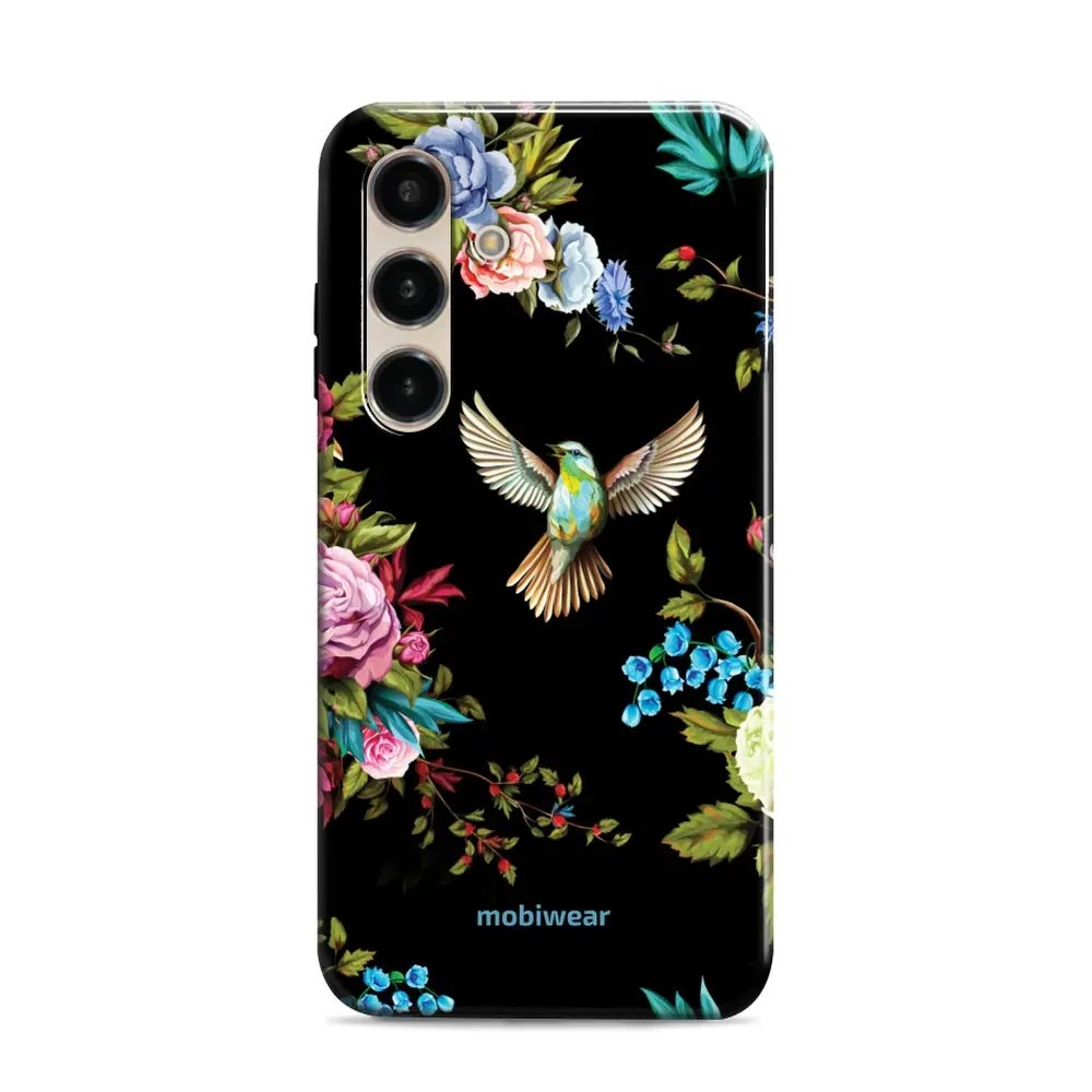 Odolný obal Mobiwear Elite Pro - Samsung Galaxy S24 - ED09E Ptáček a květy