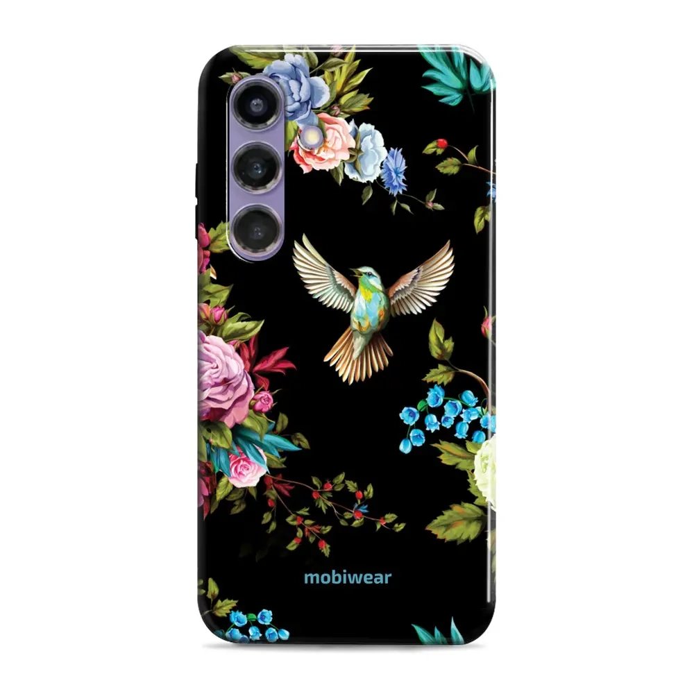 Odolný obal Mobiwear Elite Pro - Samsung Galaxy S24 Plus - ED09E Ptáček a květy