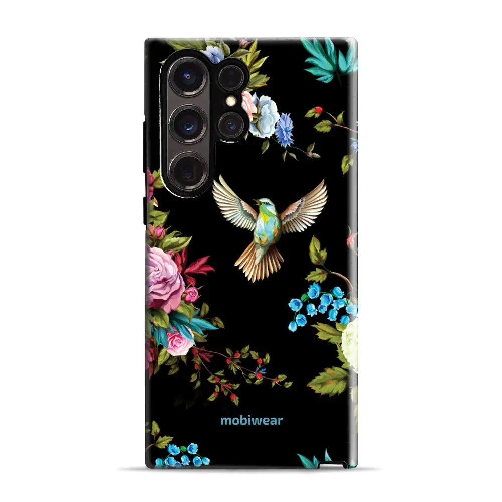 Odolný obal Mobiwear Elite Pro - Samsung Galaxy S23 Ultra - ED09E Ptáček a květy