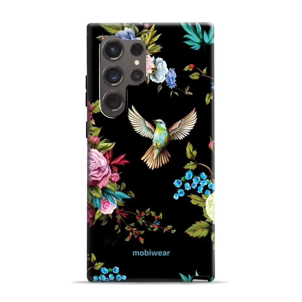 Odolný obal Mobiwear Elite Pro - Samsung Galaxy S24 Ultra - ED09E Ptáček a květy