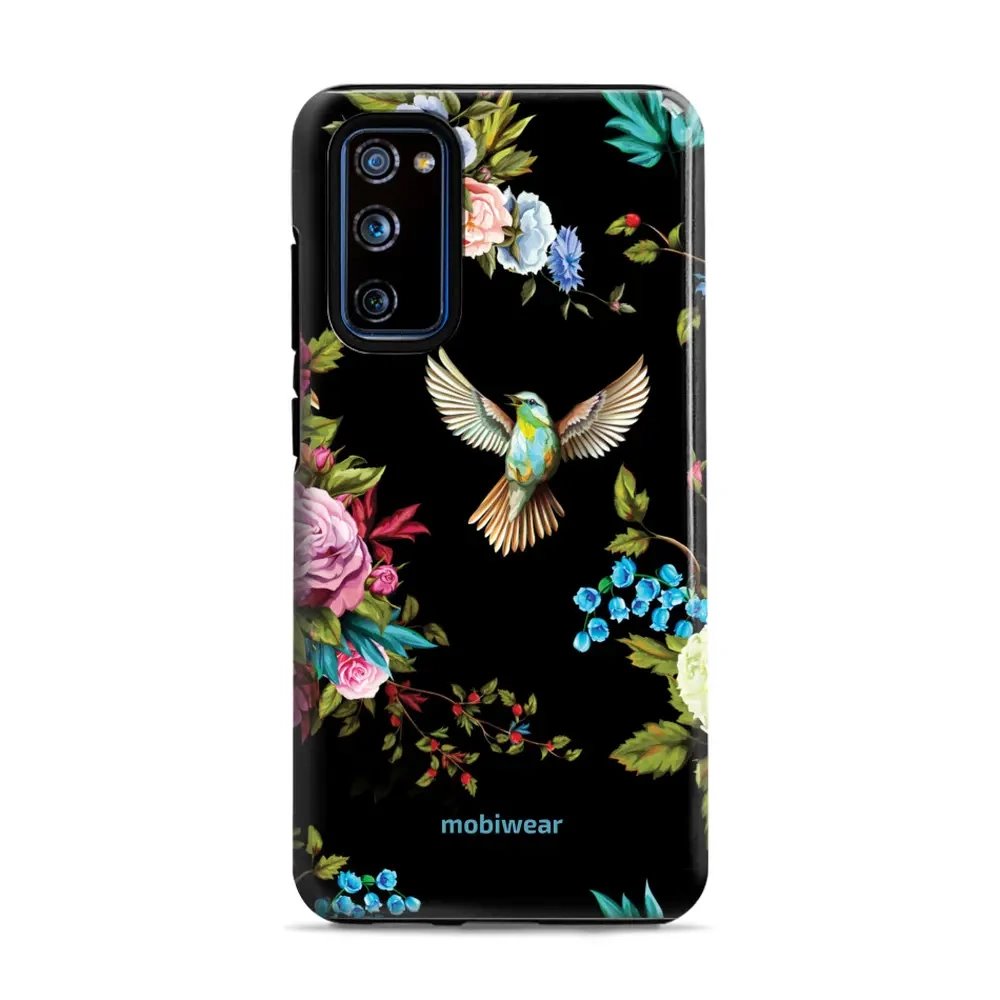 Odolný obal Mobiwear Elite Pro - Samsung Galaxy S20 FE - ED09E Ptáček a květy