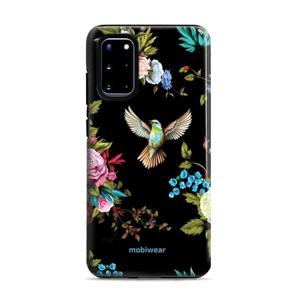 Odolný obal Mobiwear Elite Pro - Samsung Galaxy S20 Plus - ED09E Ptáček a květy