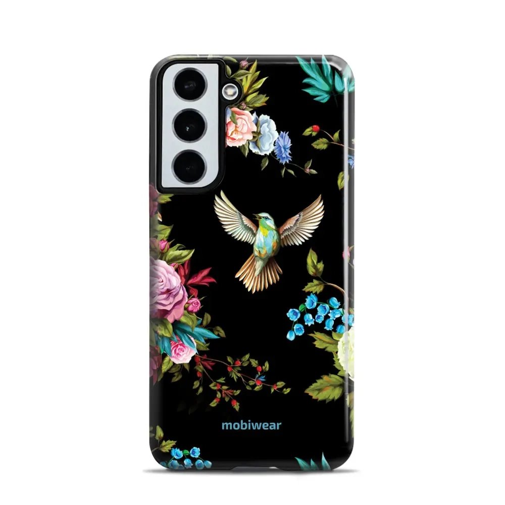 Odolný obal Mobiwear Elite Pro - Samsung Galaxy S22 - ED09E Ptáček a květy
