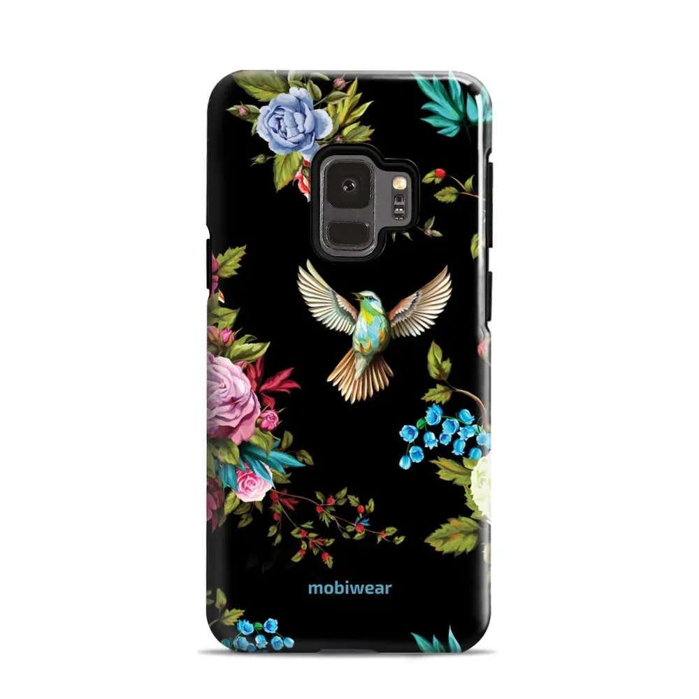 Odolný obal Mobiwear Elite Pro - Samsung Galaxy S9 - ED09E Ptáček a květy