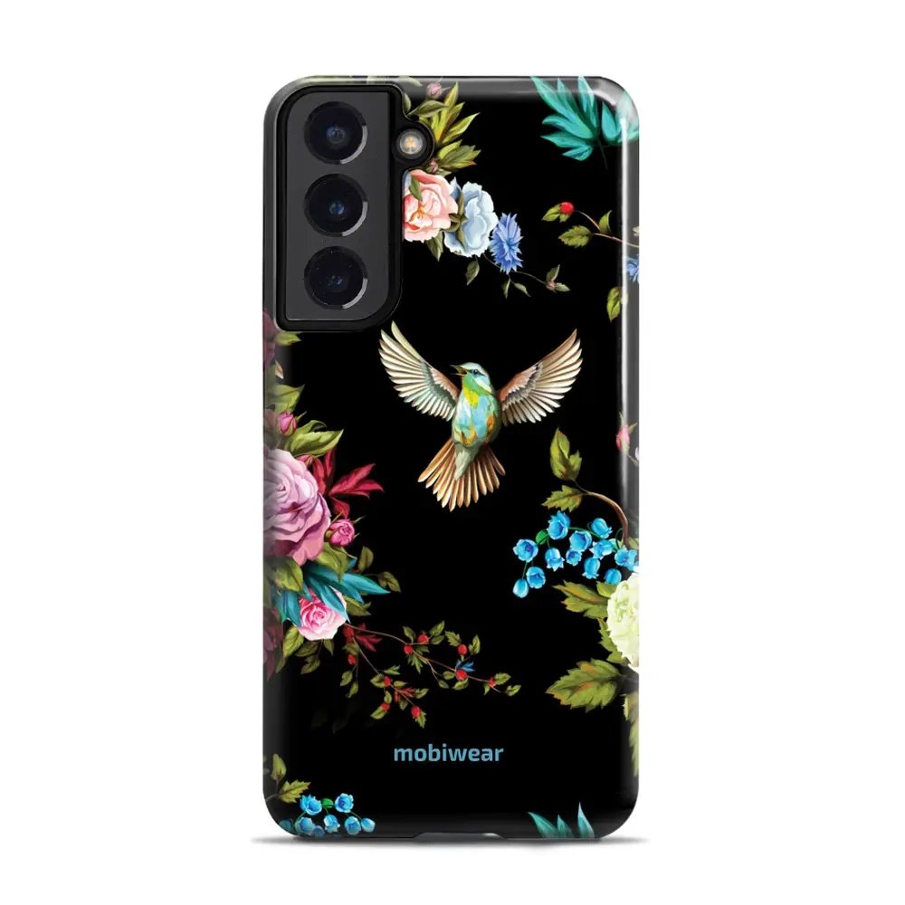 Odolný obal Mobiwear Elite Pro - Samsung Galaxy S22 Plus - ED09E Ptáček a květy