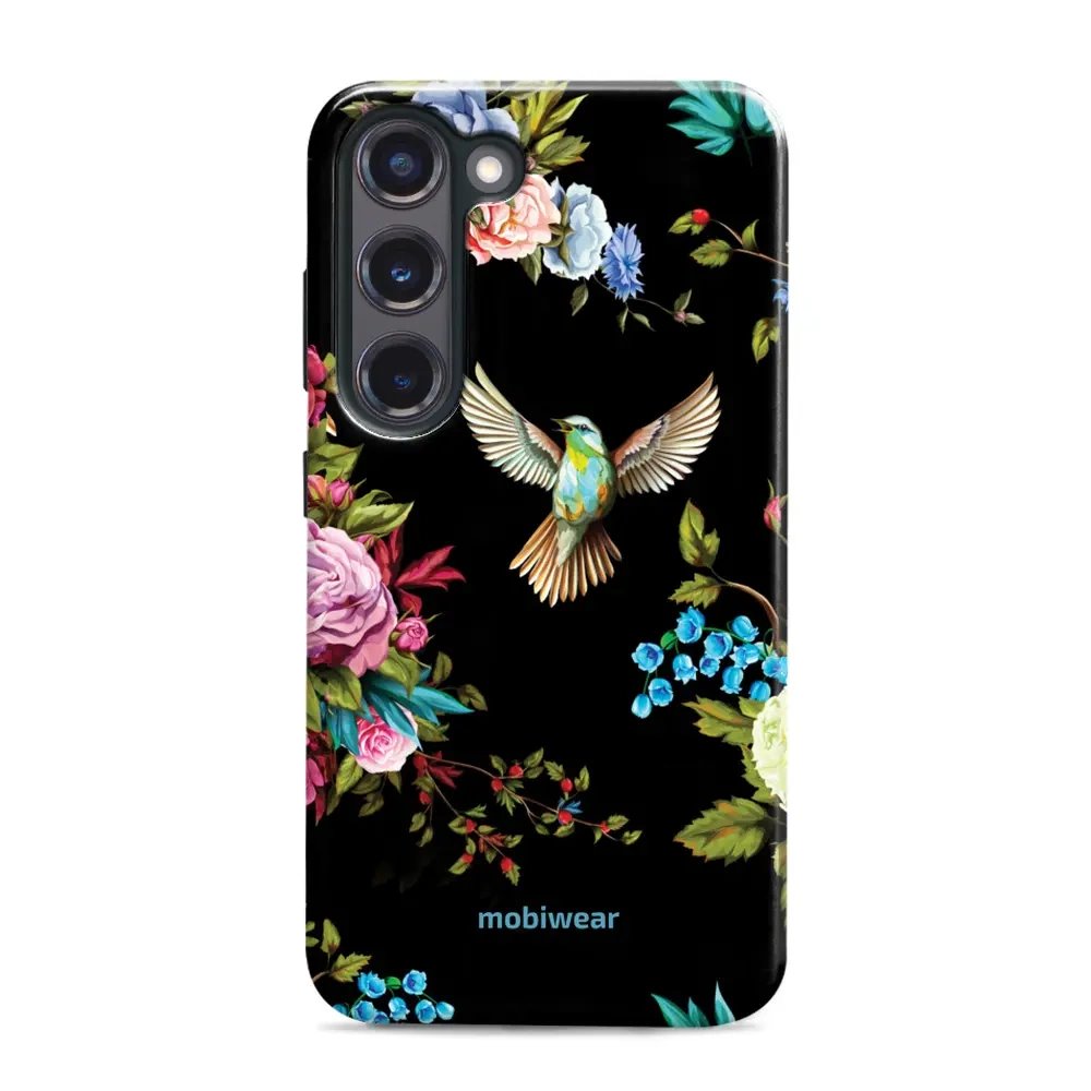 Odolný obal Mobiwear Elite Pro - Samsung Galaxy S23 Plus - ED09E Ptáček a květy