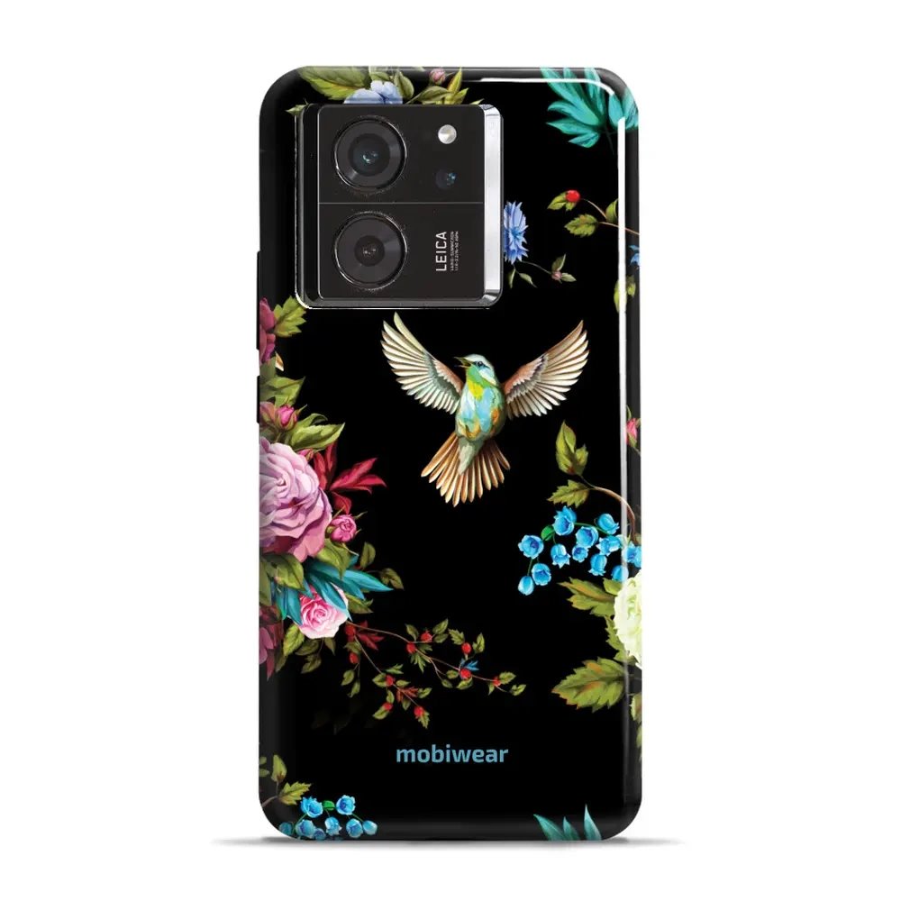 Odolný obal Mobiwear Elite Pro - Xiaomi 13T / 13T Pro - ED09E Ptáček a květy