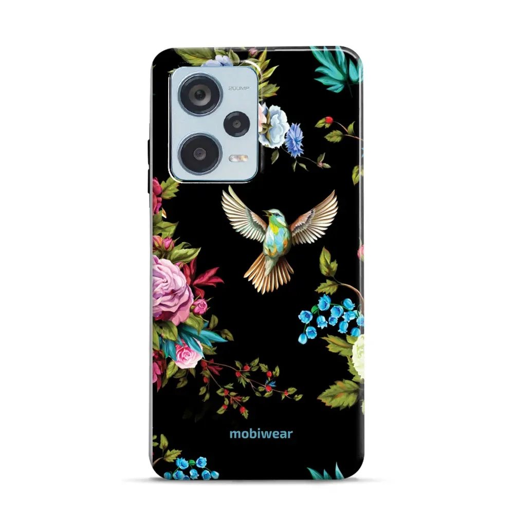 Odolný obal Mobiwear Elite Pro - Xiaomi Redmi Note 12 Pro Plus 5G - ED09E Ptáček a květy