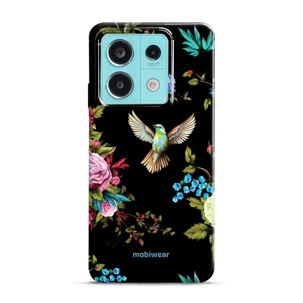Odolný obal Mobiwear Elite Pro - Xiaomi Redmi Note 13 5G - ED09E Ptáček a květy