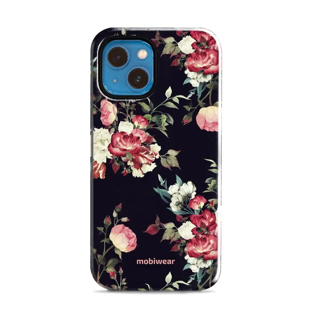 Odolný obal Mobiwear Elite Pro - Apple iPhone 13 Mini - ED11E Růže na černé