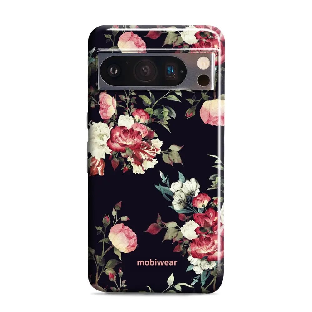 Odolný obal Mobiwear Elite Pro - Google Pixel 8 Pro - ED11E Růže na černé