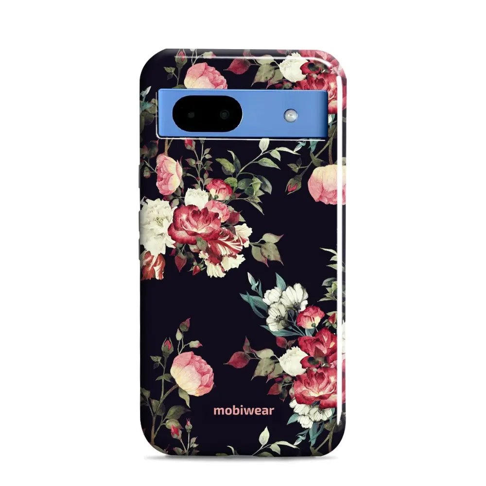Odolný obal Mobiwear Elite Pro - Google Pixel 8A - ED11E Růže na černé
