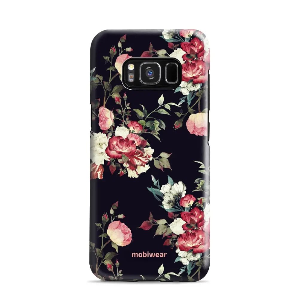 Odolný obal Mobiwear Elite Pro - Samsung Galaxy S8 - ED11E Růže na černé