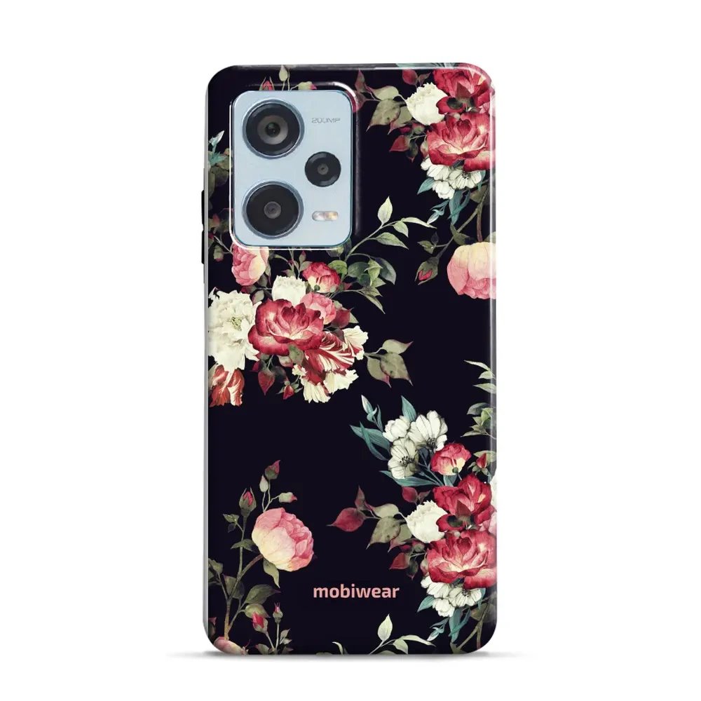 Odolný obal Mobiwear Elite Pro - Xiaomi Redmi Note 12 Pro Plus 5G - ED11E Růže na černé