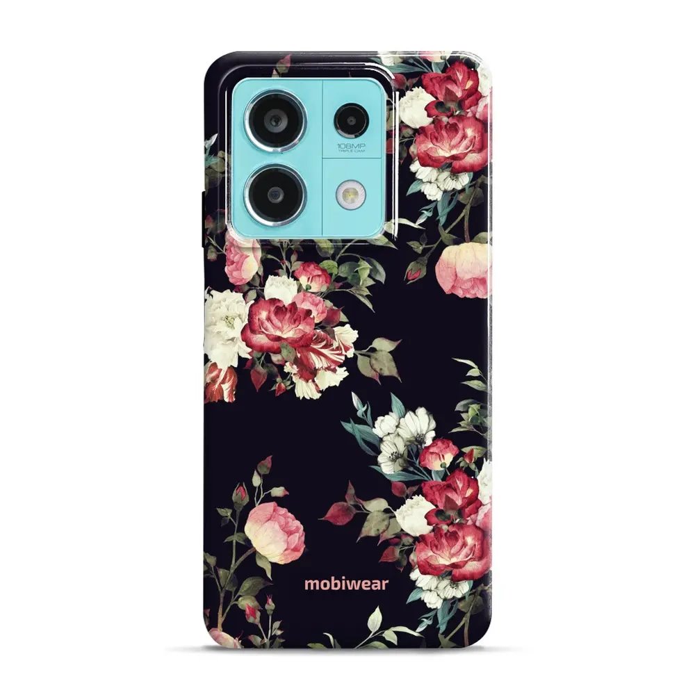 Odolný obal Mobiwear Elite Pro - Xiaomi Redmi Note 13 5G - ED11E Růže na černé