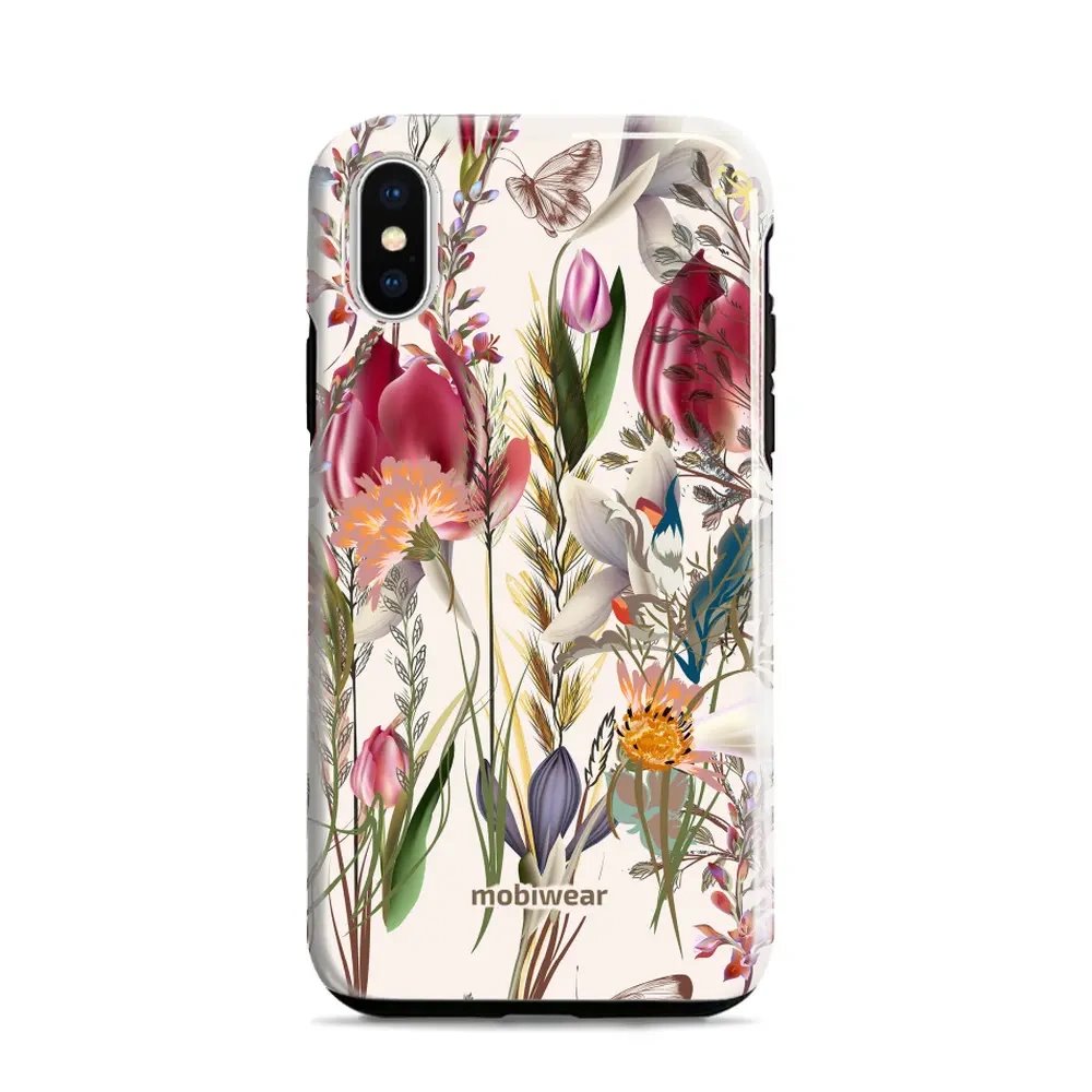 Odolný obal Mobiwear Elite Pro - Apple iPhone X / XS - EP01E Rozkvetlá louka