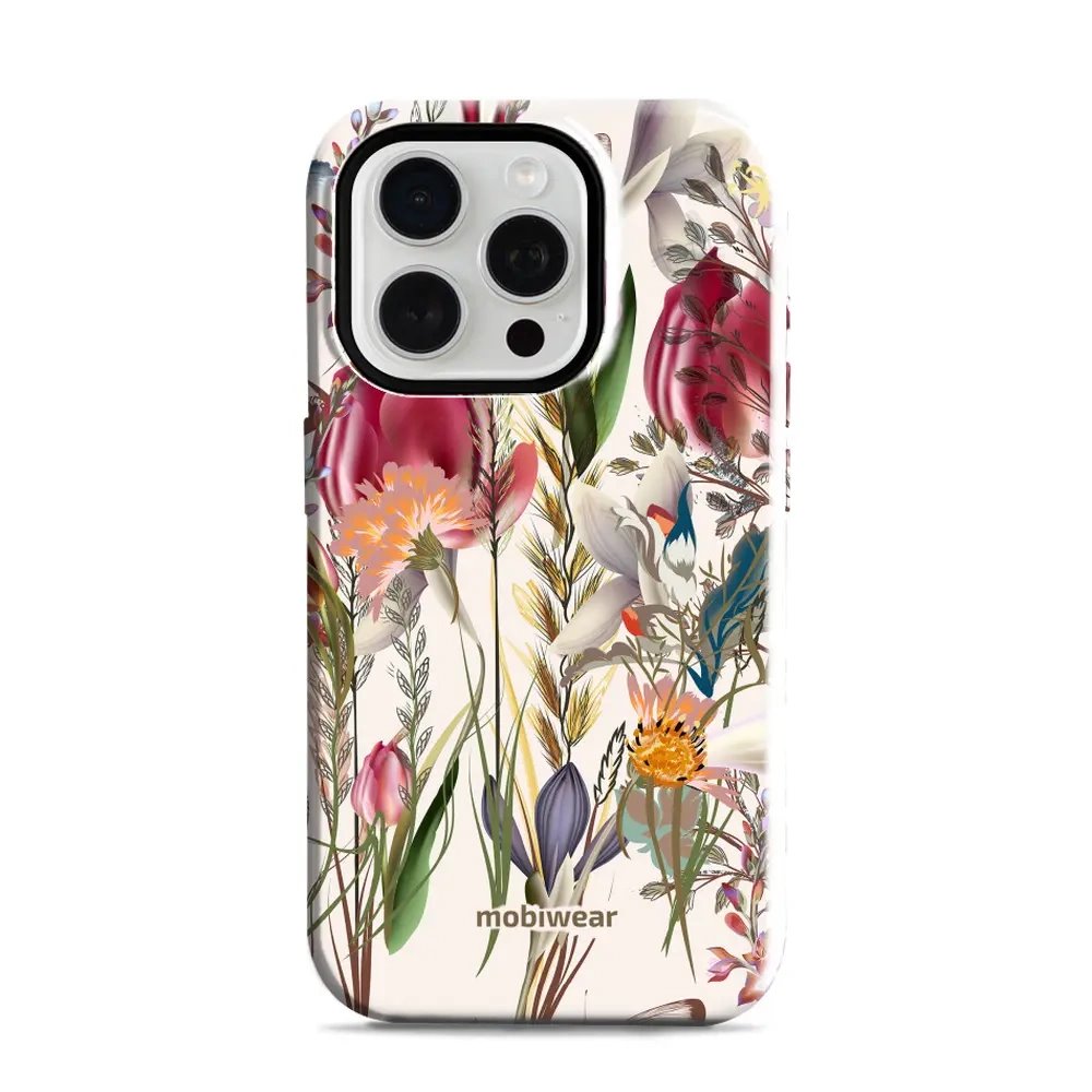 Odolný obal Mobiwear Elite Pro - Apple iPhone 15 Pro - EP01E Rozkvetlá louka