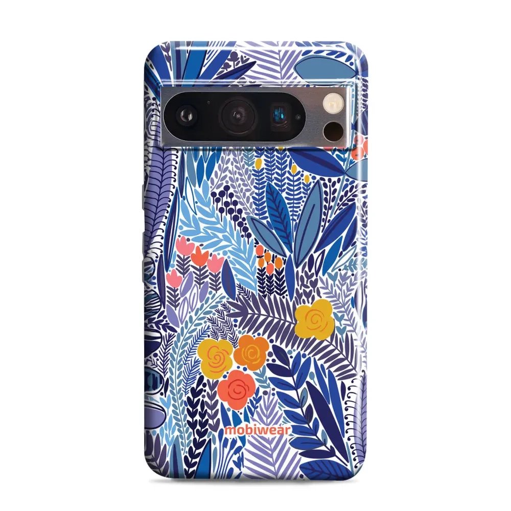 Odolný obal Mobiwear Elite Pro - Google Pixel 8 Pro - EP03E Modrá květena
