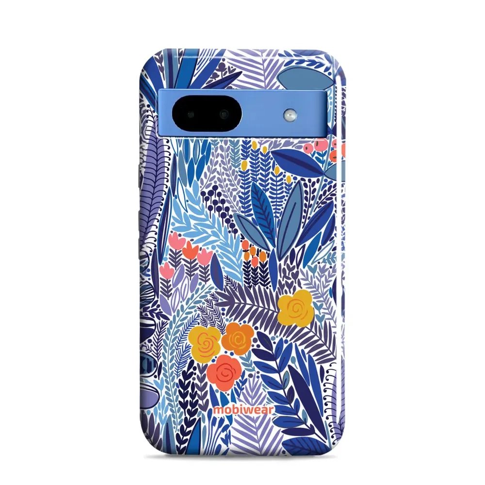 Odolný obal Mobiwear Elite Pro - Google Pixel 8A - EP03E Modrá květena