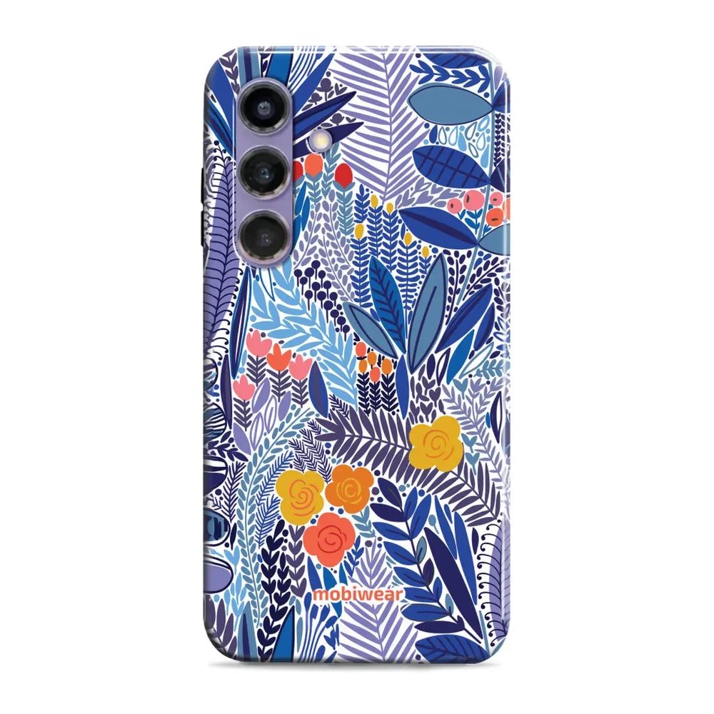 Odolný obal Mobiwear Elite Pro - Samsung Galaxy S24 Plus - EP03E Modrá květena