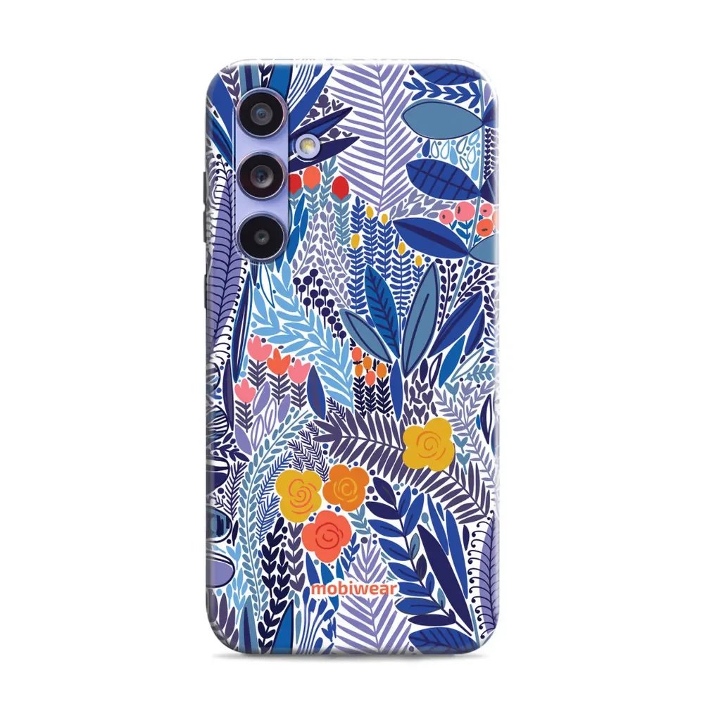 Odolný obal Mobiwear Elite Pro - Samsung Galaxy A54 5G - EP03E Modrá květena