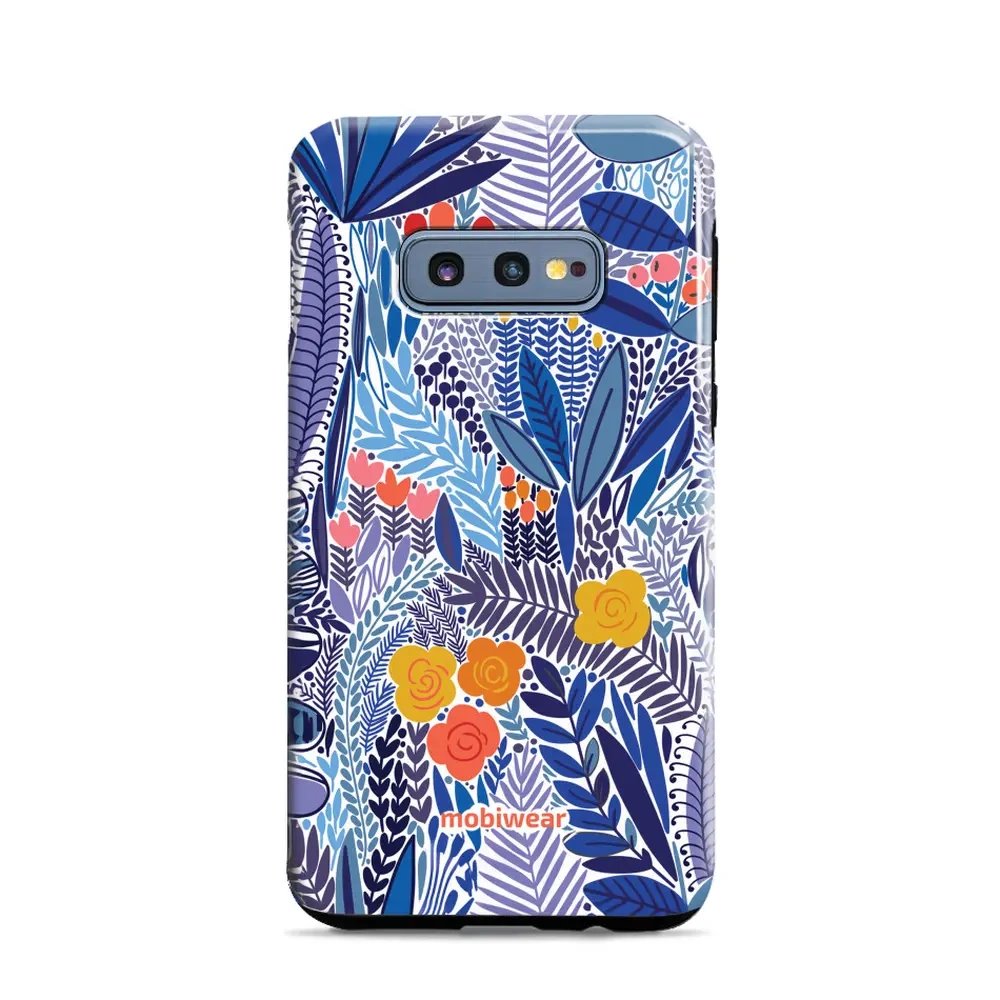 Odolný obal Mobiwear Elite Pro - Samsung Galaxy S10e - EP03E Modrá květena