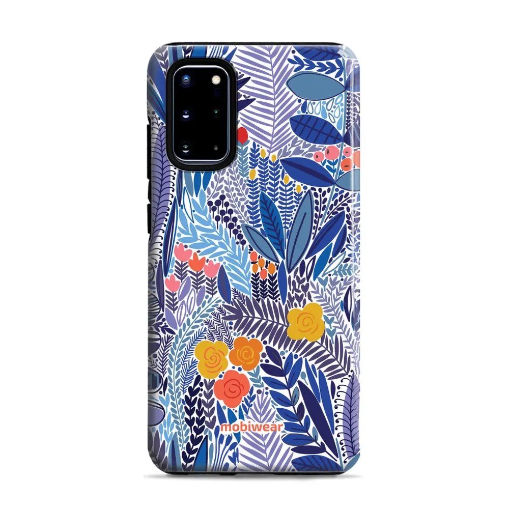 Odolný obal Mobiwear Elite Pro - Samsung Galaxy S20 Plus - EP03E Modrá květena
