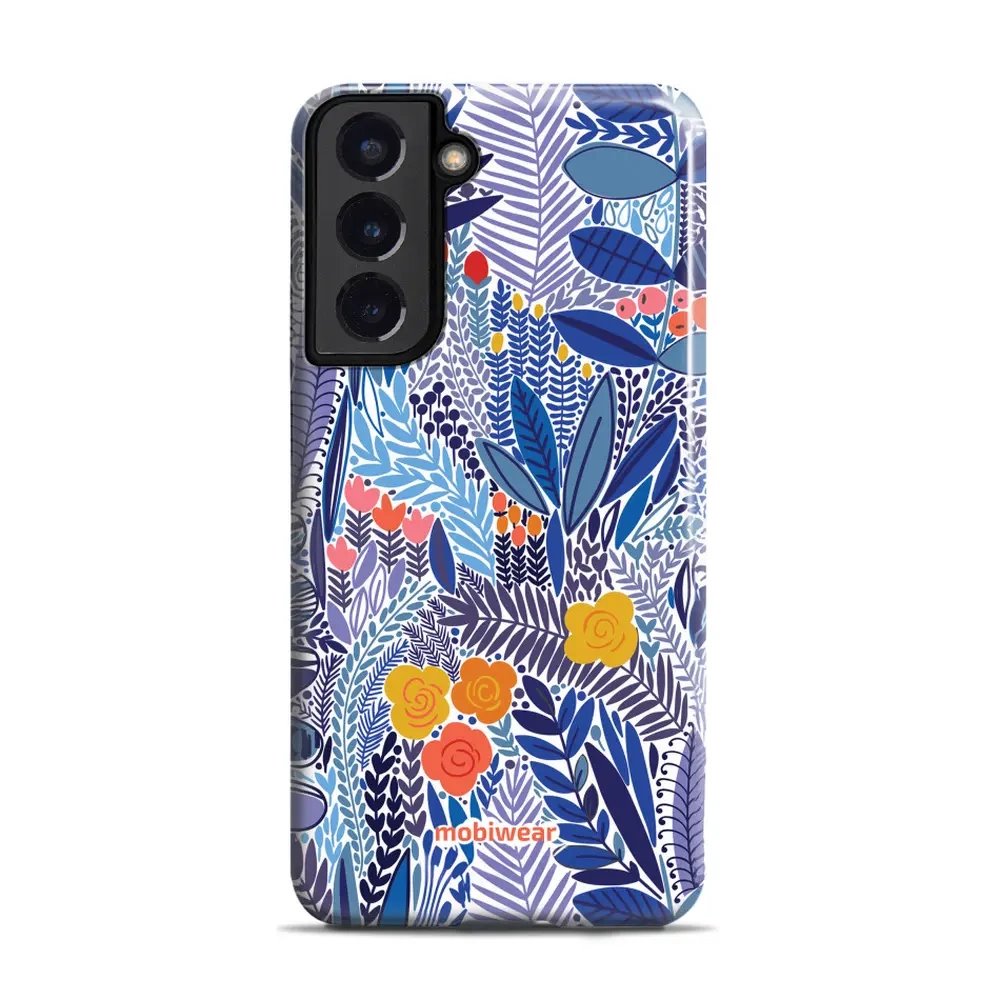 Odolný obal Mobiwear Elite Pro - Samsung Galaxy S22 Plus - EP03E Modrá květena - VÝPRODEJ