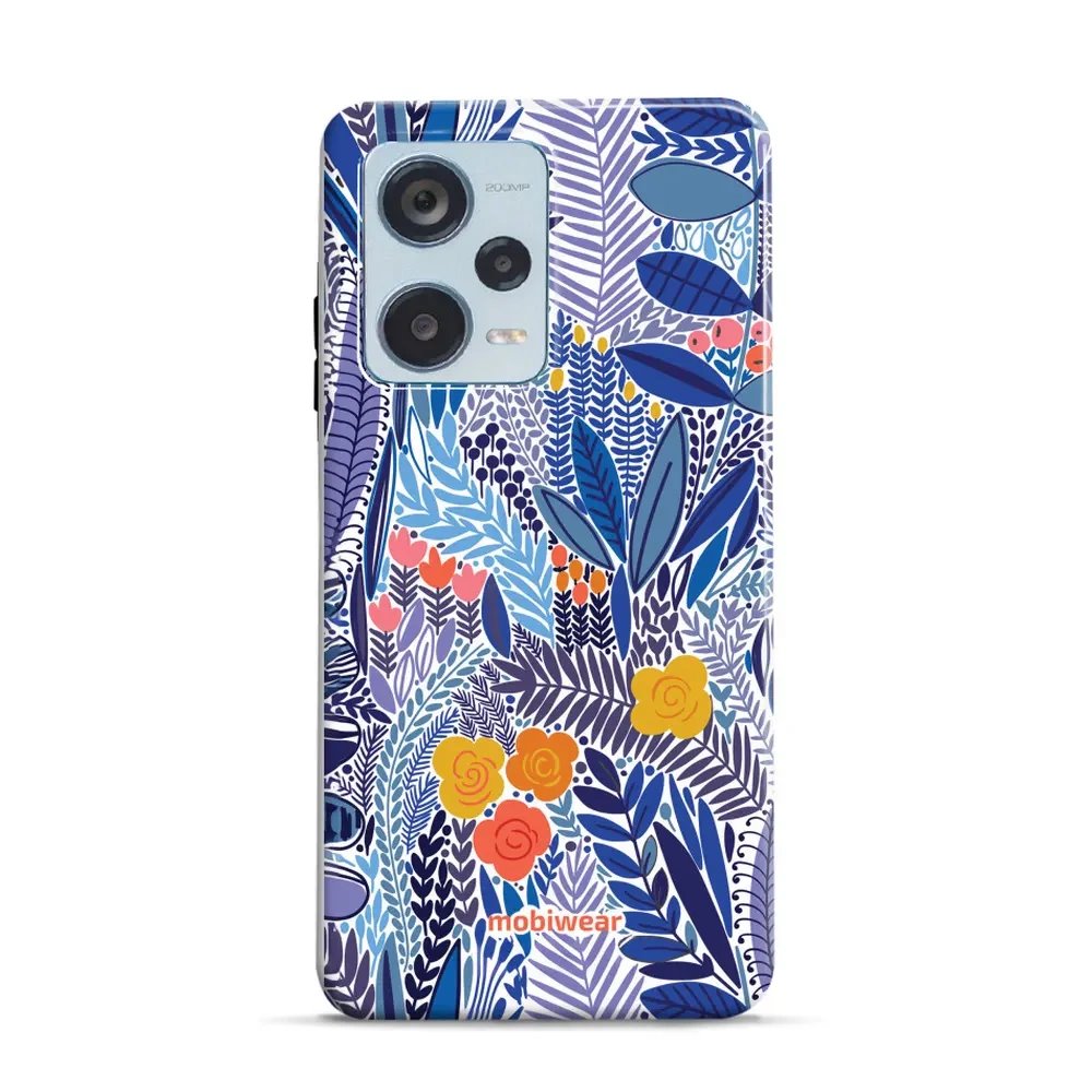 Odolný obal Mobiwear Elite Pro - Xiaomi Redmi Note 12 Pro Plus 5G - EP03E Modrá květena