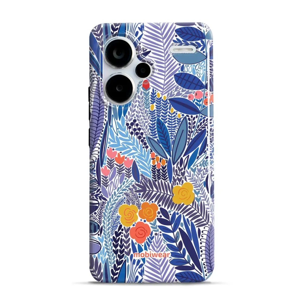 Odolný obal Mobiwear Elite Pro - Xiaomi Redmi Note 13 Pro Plus 5G - EP03E Modrá květena