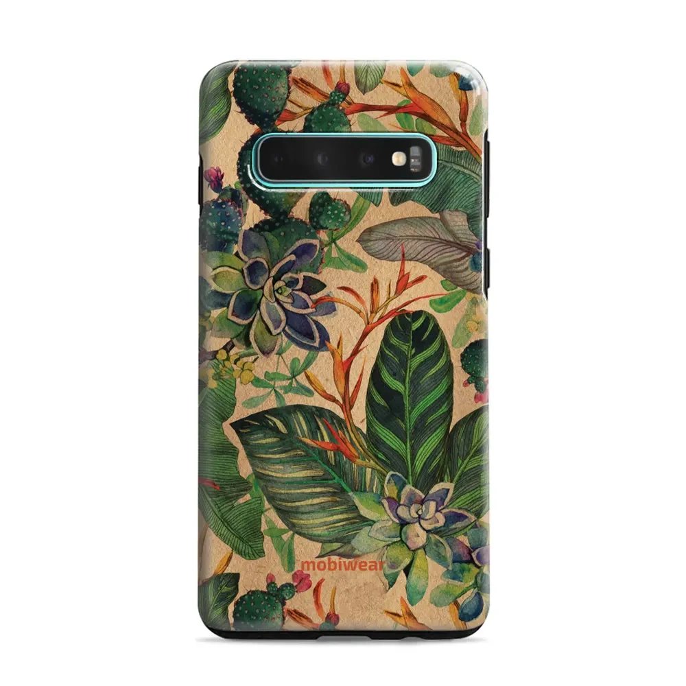 Odolný obal Mobiwear Elite Pro - Samsung Galaxy S10 Plus - EP05E Sukulenty