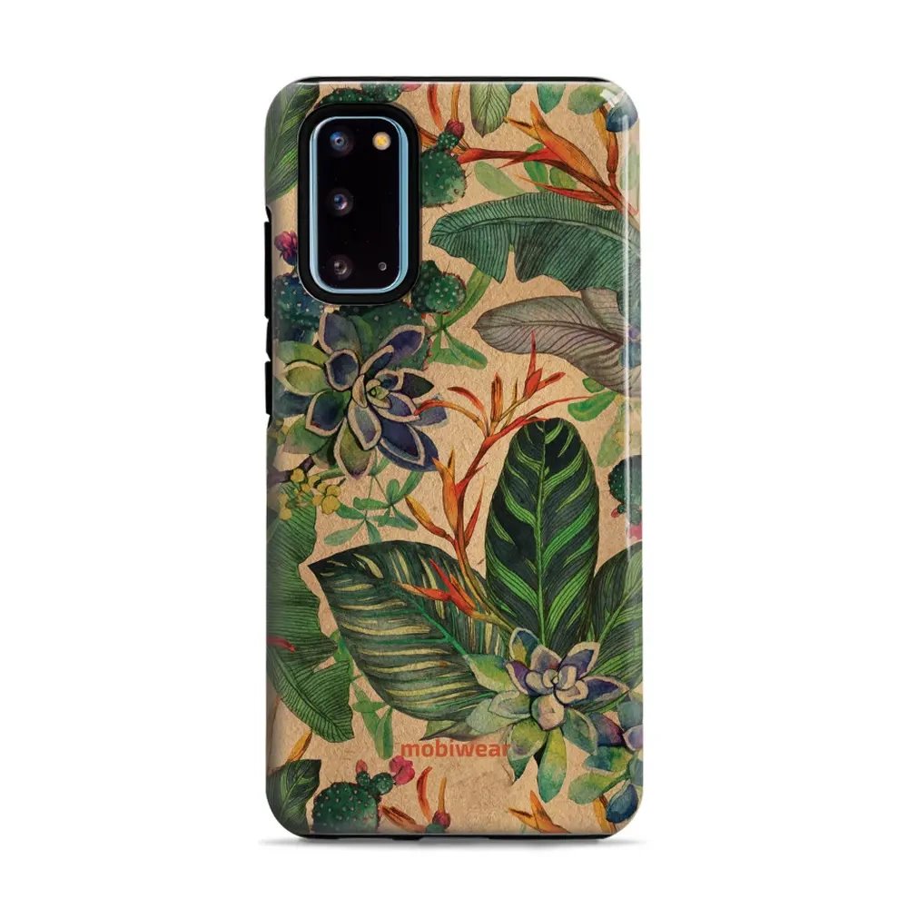 Odolný obal Mobiwear Elite Pro - Samsung Galaxy S20 - EP05E Sukulenty