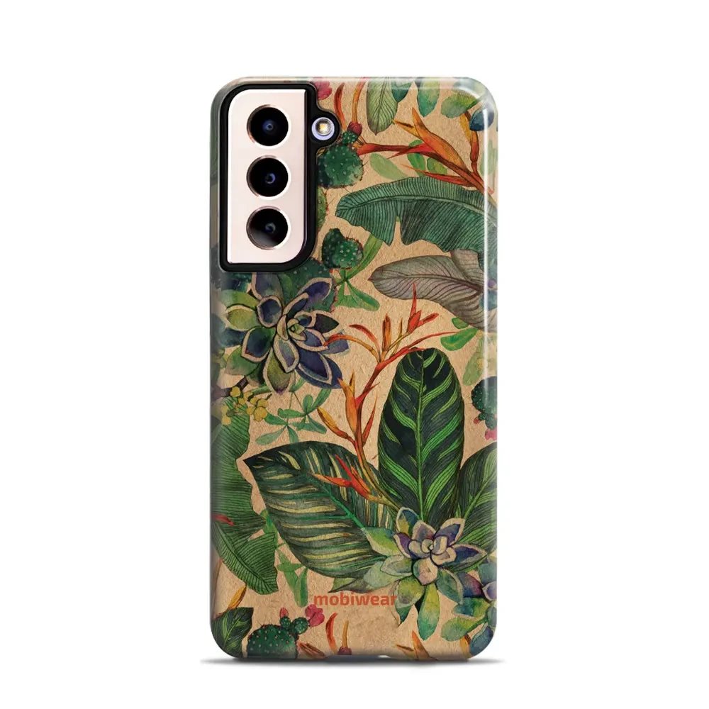 Odolný obal Mobiwear Elite Pro - Samsung Galaxy S21 - EP05E Sukulenty