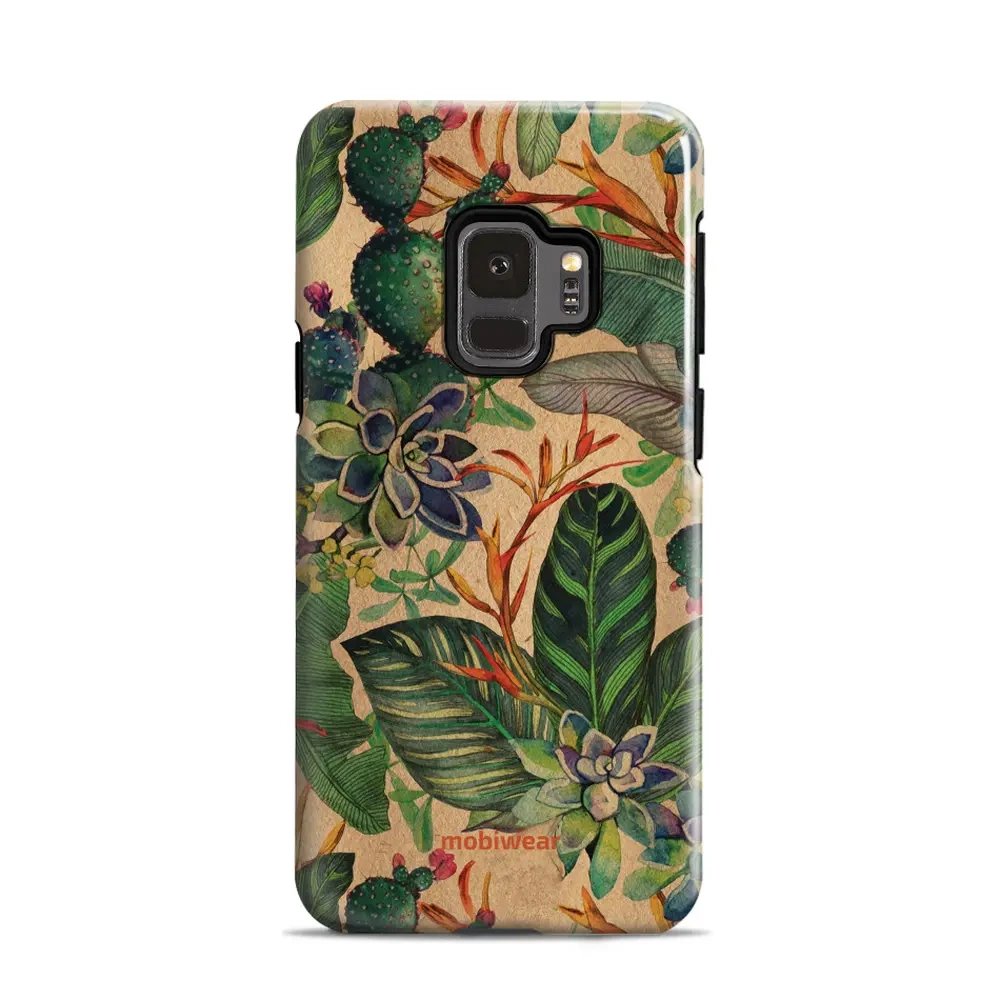 Odolný obal Mobiwear Elite Pro - Samsung Galaxy S9 - EP05E Sukulenty