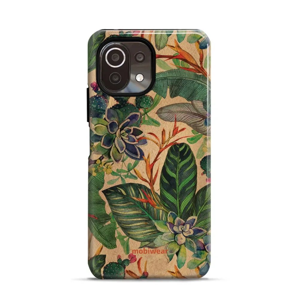 Odolný obal Mobiwear Elite Pro - Xiaomi 11 Lite 5G NE / Xiaomi Mi 11 Lite - EP05E Sukulenty