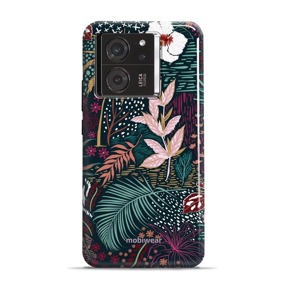 Odolný obal Mobiwear Elite Pro - Xiaomi 13T / 13T Pro - EP13E Temná flóra