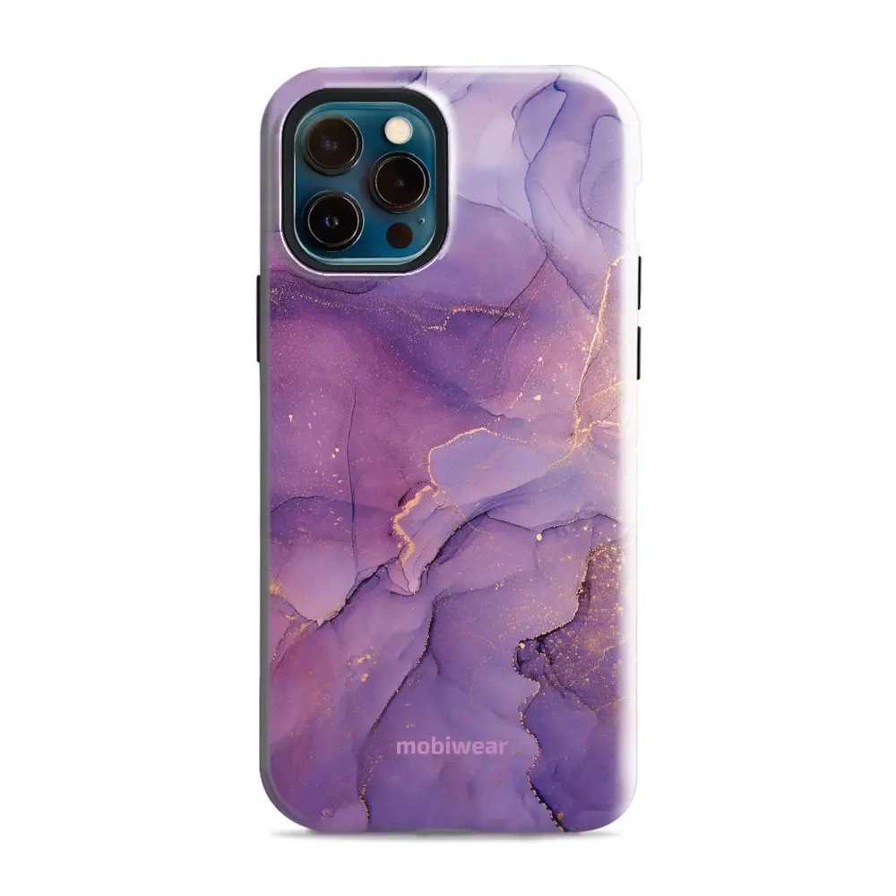 Odolný obal Mobiwear Elite Pro - Apple iPhone 12 / 12 Pro - EP20E Fialový mramor