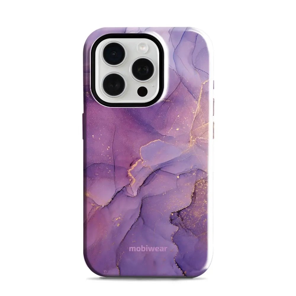 Odolný obal Mobiwear Elite Pro - Apple iPhone 15 Pro - EP20E Fialový mramor - VÝPRODEJ
