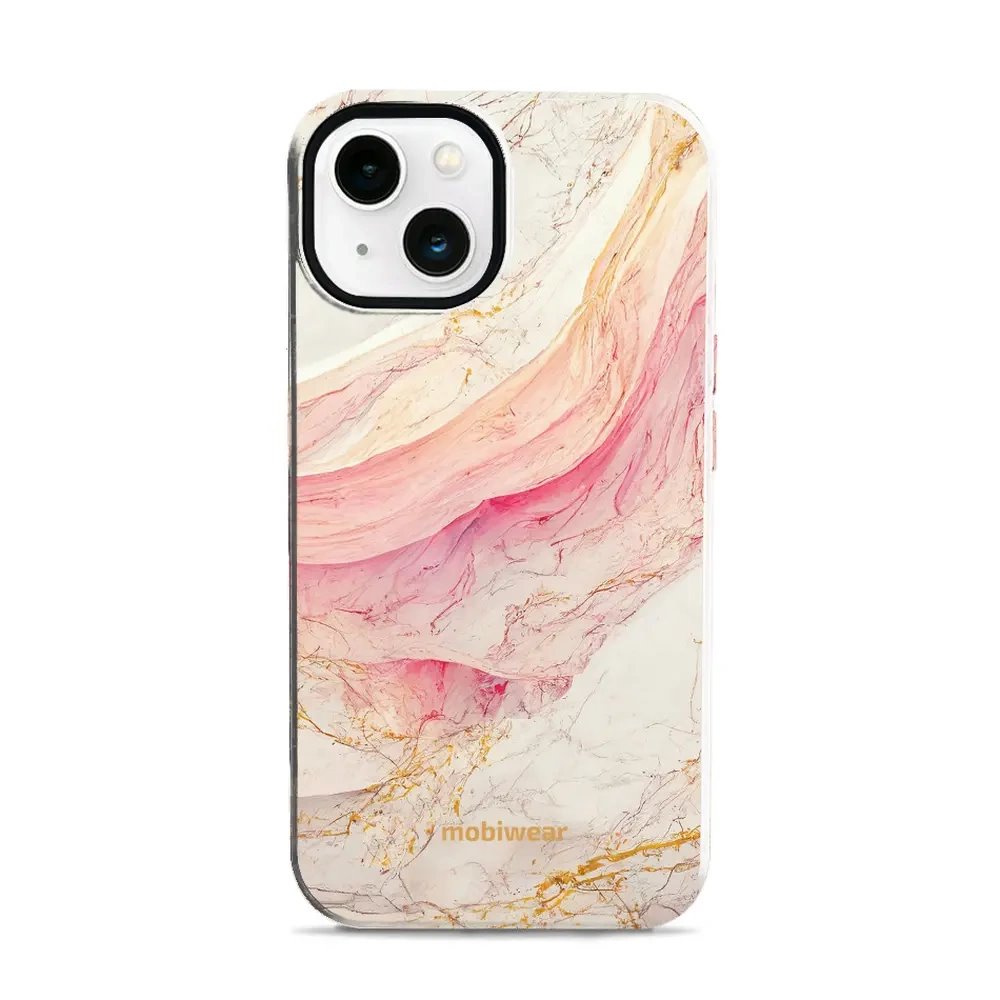 Odolný obal Mobiwear Elite Pro - Apple iPhone 13 - EP32E Růžový a zlatavý mramor
