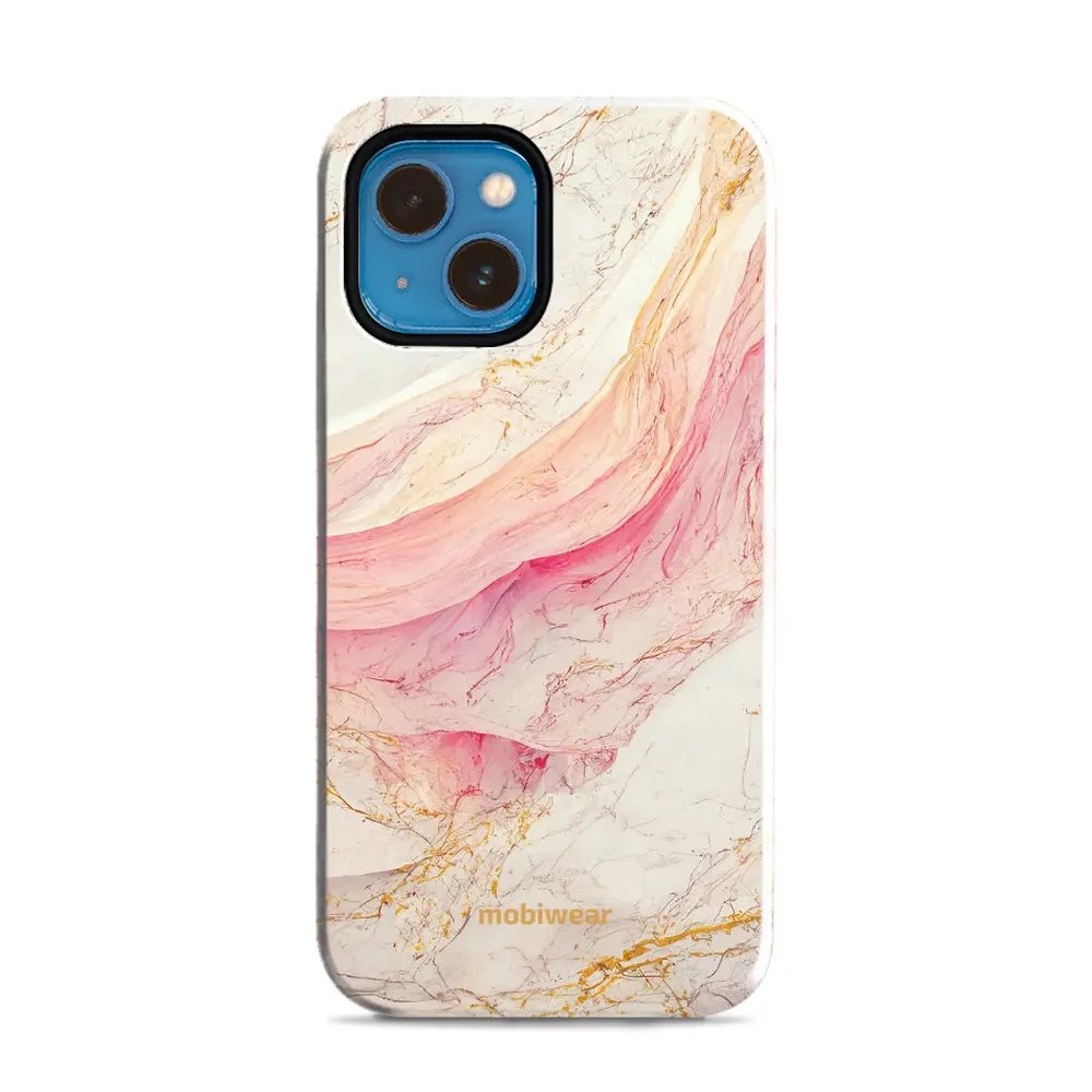 Odolný obal Mobiwear Elite Pro - Apple iPhone 13 Mini - EP32E Růžový a zlatavý mramor