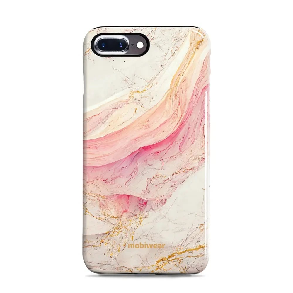 Odolný obal Mobiwear Elite Pro - Apple iPhone 7 Plus / 8 Plus - EP32E Růžový a zlatavý mramor