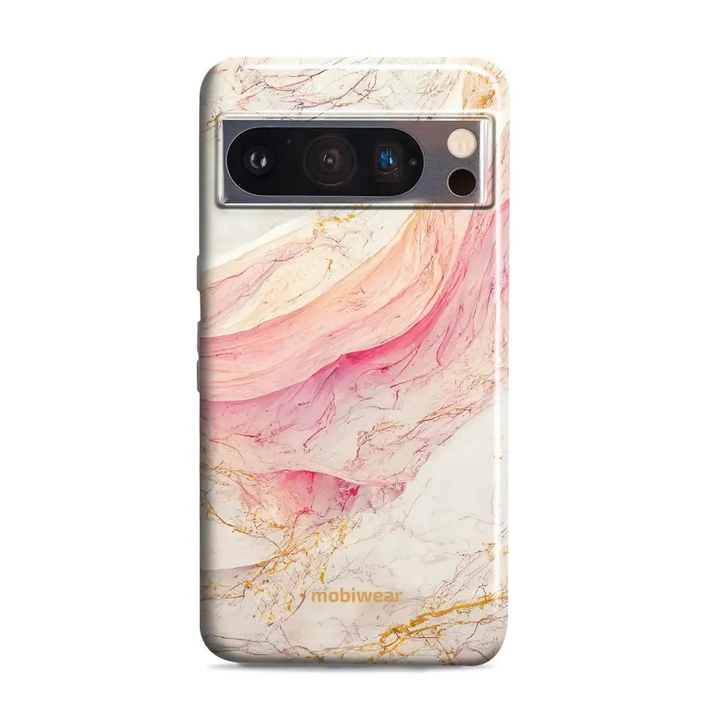Odolný obal Mobiwear Elite Pro - Google Pixel 8 Pro - EP32E Růžový a zlatavý mramor