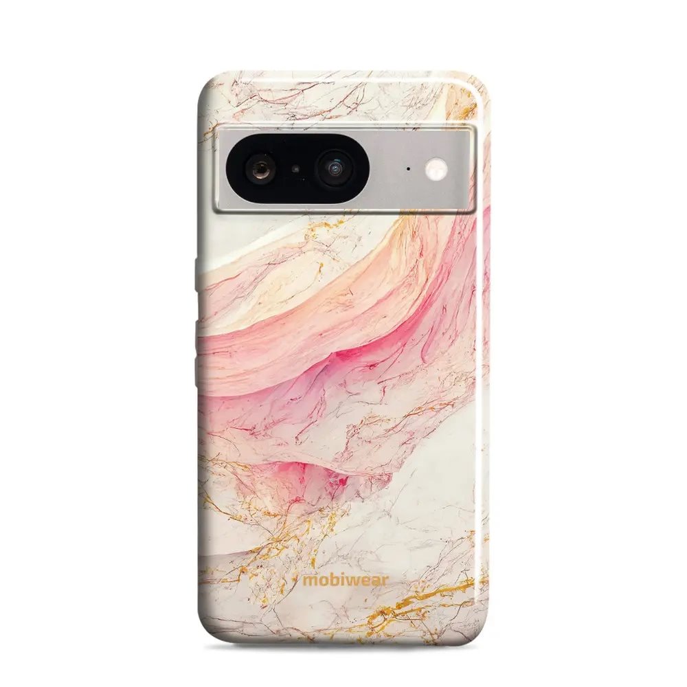 Odolný obal Mobiwear Elite Pro - Google Pixel 8 - EP32E Růžový a zlatavý mramor
