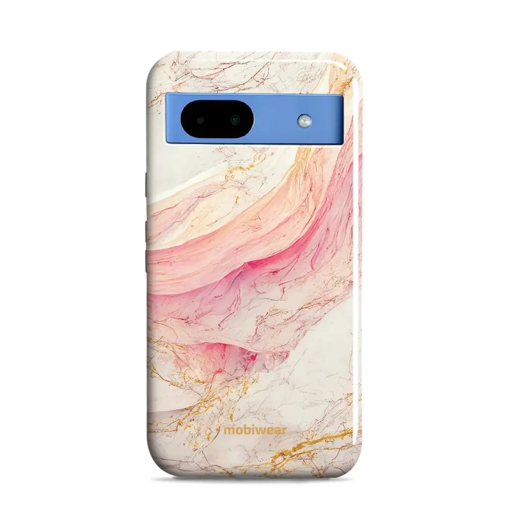 Odolný obal Mobiwear Elite Pro - Google Pixel 8A - EP32E Růžový a zlatavý mramor