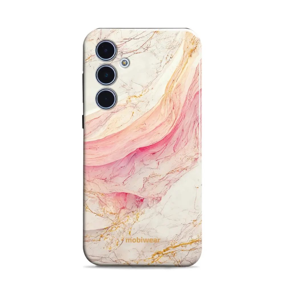 Odolný obal Mobiwear Elite Pro - Samsung Galaxy A35 5G - EP32E Růžový a zlatavý mramor
