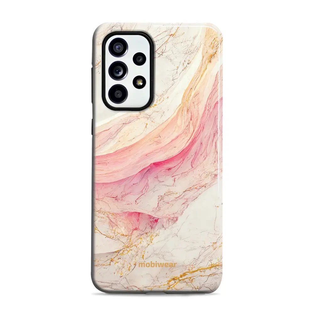Odolný obal Mobiwear Elite Pro - Samsung Galaxy A52 / A52 5G / A52s - EP32E Růžový a zlatavý mramor