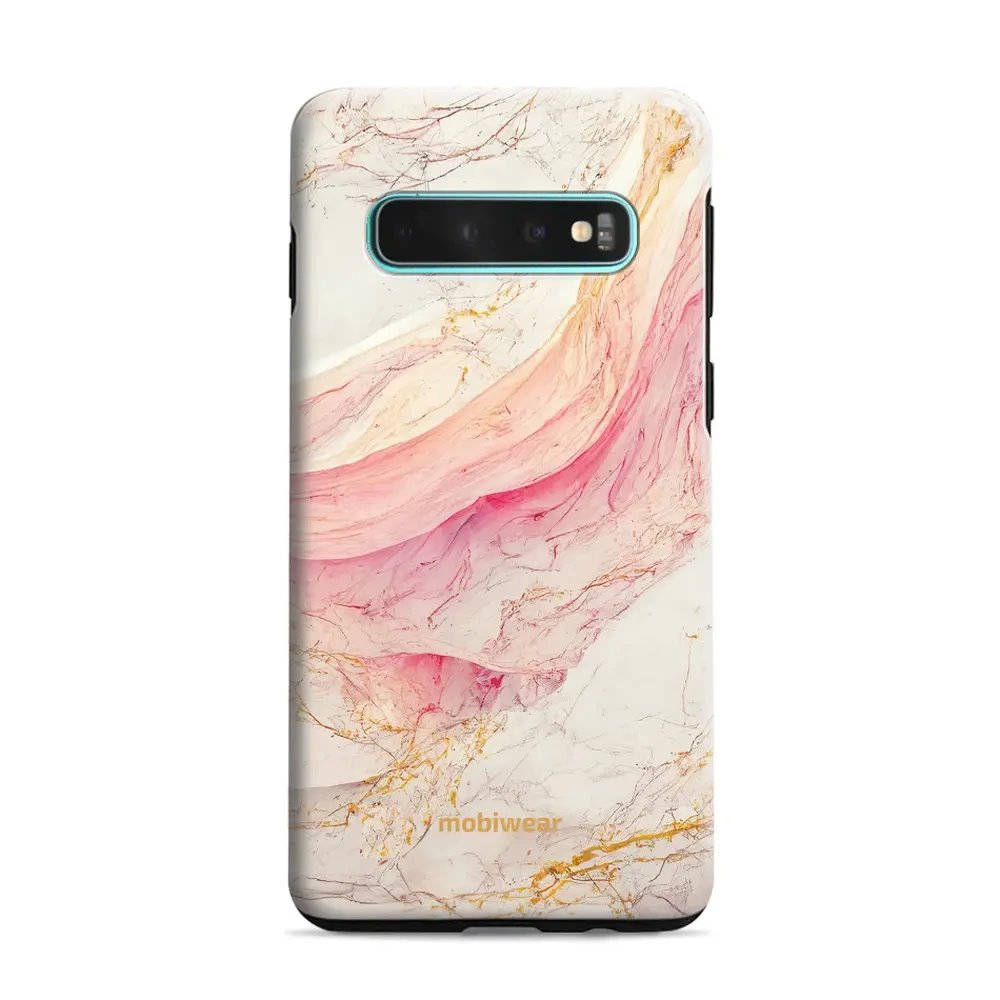 Odolný obal Mobiwear Elite Pro - Samsung Galaxy S10 Plus - EP32E Růžový a zlatavý mramor