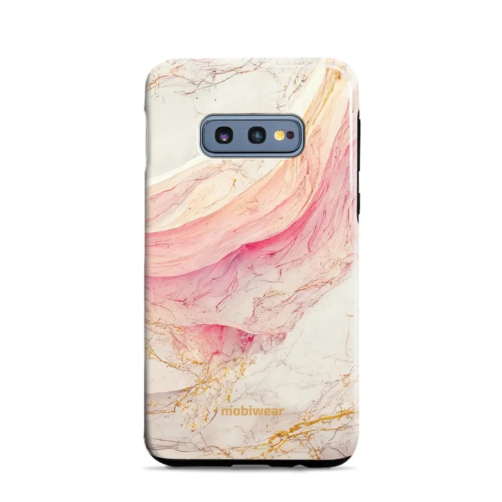 Odolný obal Mobiwear Elite Pro - Samsung Galaxy S10e - EP32E Růžový a zlatavý mramor
